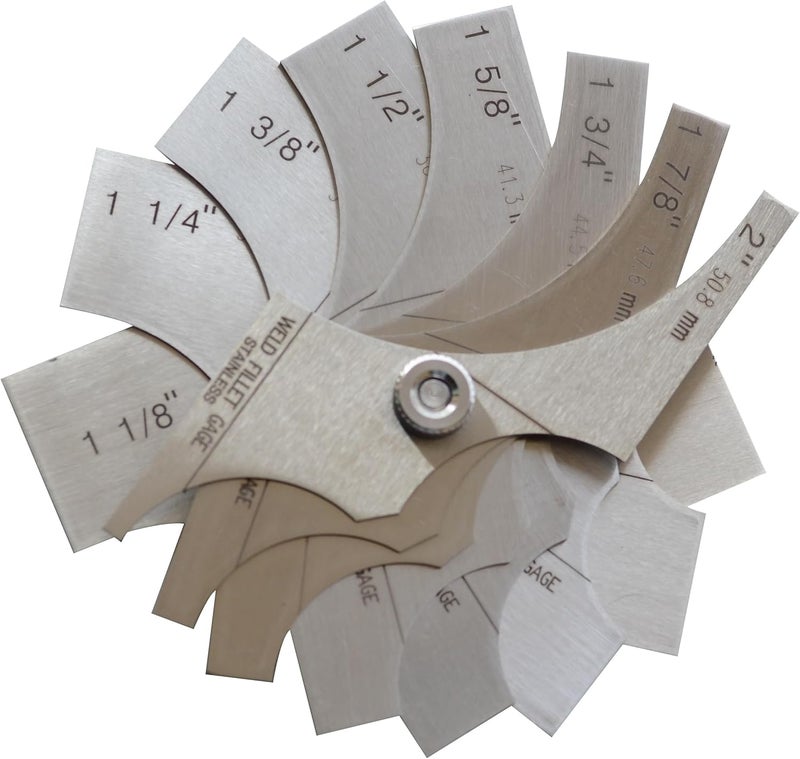 RIVERWELD 8 Piece Fillet Weld Set 1-1/8" increments to 2" Inch RL Gauge Welding Inspection Test Ulnar - Image 3